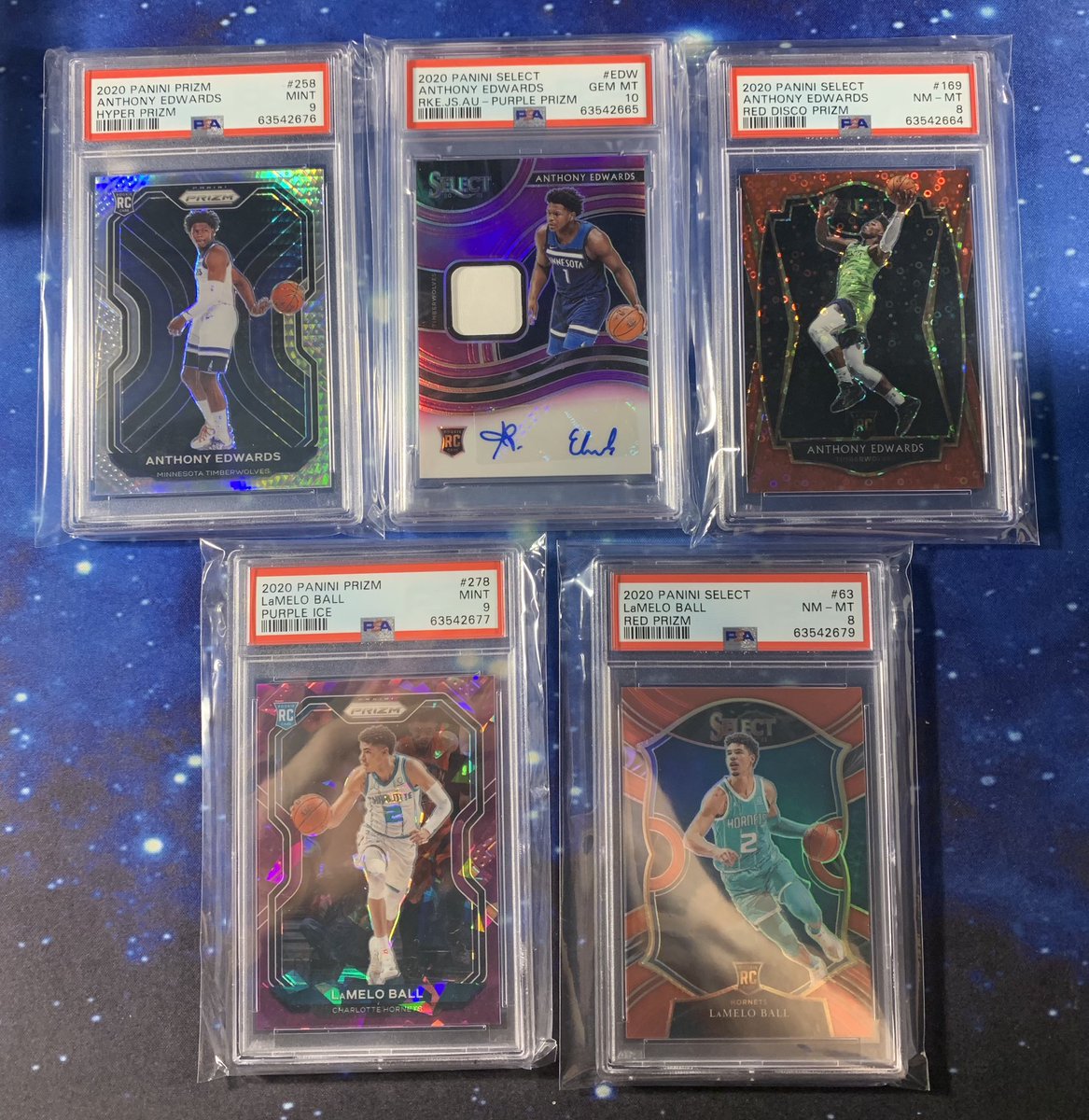 Ant Hyper 9 - $255
Ant RPA /99 - $3.8k
Ant Red Disco /49 - $275
Melo Purple Ice /175 - $1.4k
Melo Red Prizm /199 - $350 

Down to bundle, let’s make deals! RT’s appreciated! 

<a href="/HobbyConnector/">The Hobby Connector ™</a> <a href="/sports_sell/">@SPORTS_SΞLL</a>