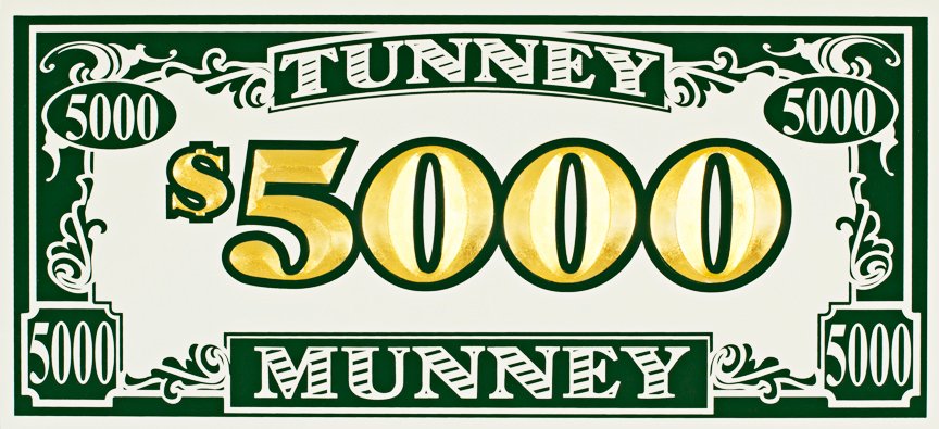 VARIATIONS OF THE MUNNEY💰

💚 Green $5K blocks x 2,800
❤️Red $10K blocks x 1,400
💙Blue $25K blocks x 745
🥈 Silver $50K blocks x 50
🥇 Gold $100K blocks x 5

So, do you want to be #inthemunney?

#showmethemunney #petertunney #nft  #boredape #bayc #mutantape #inthemunney