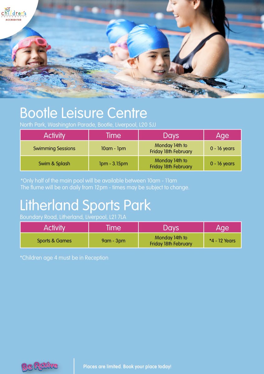 activesefton's tweet photo. 🥳BE ACTIVE IS BACK🥳

And we have a wholeeeee lot of fun in store for you🤸🏾‍♂️🎼⚽️🕺🏼🥏🎾🏊🏼‍♀️

You can book your place by contacting us on 0151 288 6286 OR if you have questions about any of our sessions, please email us on: active.sports@sefton.gov.uk 📞💻 https://t.co/0MbQjZZrWI