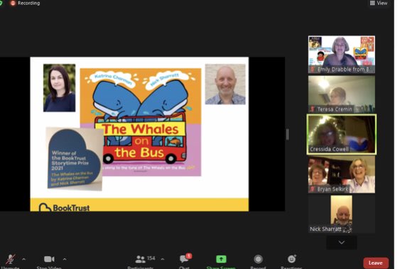 Yahoo! <a href="/Booktrust/">BookTrust</a> Storytime Prize winner ! @katrinacharman @NickSharratt1 yes 🙌 🙌🙌
<a href="/CressidaCowell/">Cressida Cowell</a> just sang it to us! <a href="/OpenUni_RfP/">Reading for Pleasure 🧶</a> Do share!  A delight! 🐳🐳🐳🐳🐳🐳🐳🐳🐳🐳🐳🐳