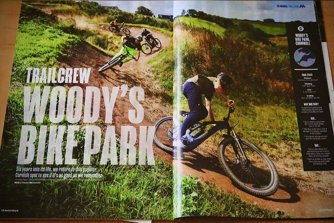 CarderTechUK's tweet photo. It’s a Carder Tech takeover at Woody’s Bike Park! So sick to see Joel Anderson, Toby Down (unmistakable green pants) &amp; Isaac Anderson shredding it for @mbukmagazine. Special mention to @isted_tom for getting the front cover too! A super proud sponsors moment for us. #mbuk #mtb https://t.co/glafSjj12D