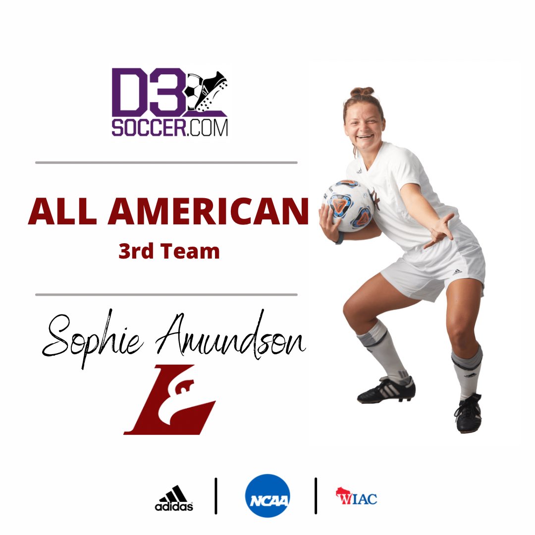 UWL_Soccer's tweet photo. More awards for @sophieamundson! She is a @D3soc All American!!! https://t.co/VS6Gjkvd9P