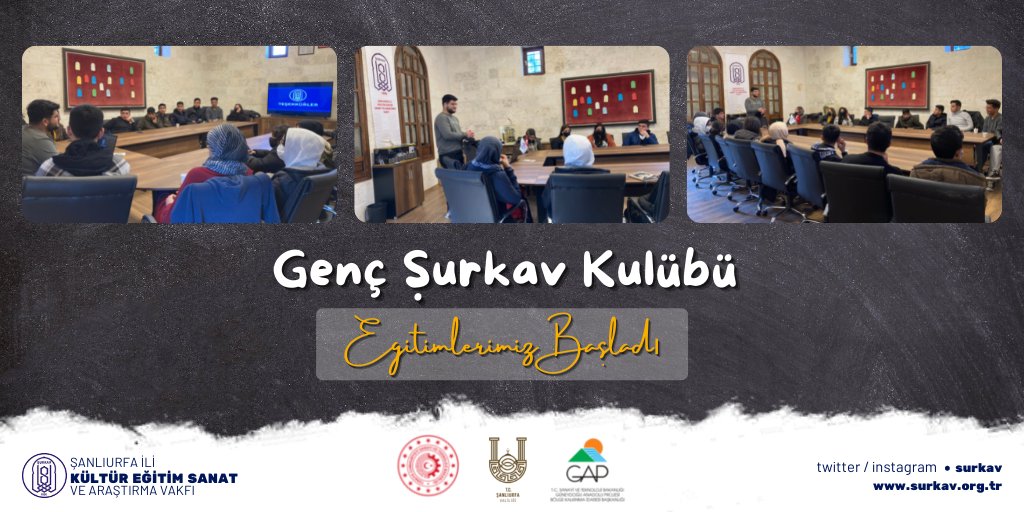 Genç Şurkav Kulübümüz öncülüğünde Gençlik Merkezimizde Teknoloji ve İnovasyon başta olmak üzere farklı alanlarda eğitimlerimiz başlamıştır. 📚💻

<a href="/Abdullah_Erin47/">Abdullah ERİN</a> 
<a href="/acikgozgap/">Mehmet AÇIKGÖZ</a> 
<a href="/gap_idaresi/">GAP İdaresi</a>