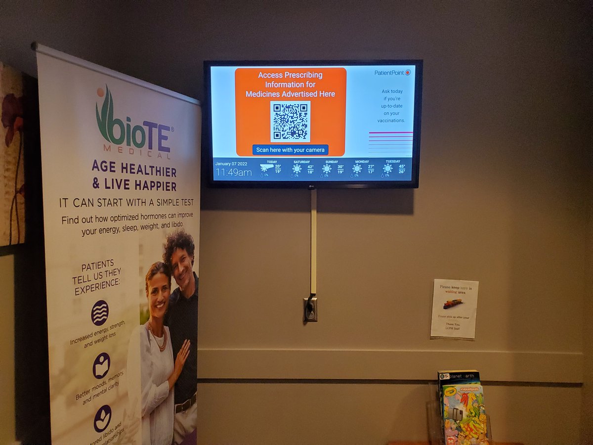 Patient Point Monitor
#patientpoint #videoadvertising #medicalequipment #tvmount #LED #commercialjob #commercialinstall #tvmounting #hometheater #networking #itsolutions #security #homeautomation #lowvoltage #lowvoltagewiring #videowall #smallbusiness #KingsHartCommunications