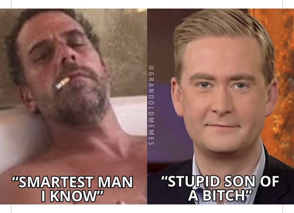 ChesterTherese's tweet photo. This goes to show you how messed up @JoeBiden is @DrBiden He calls Peter Dooley,  @pdoocy one of the nicest &amp; brightest young mean in DC “a stupid SOB’ and says that Hunter Biden, coke addict, unfaithful etc the smartest guy he knows!!! #JoeMustGo #Bidenflation #BidenIsInept https://t.co/5Elk0cHTKO
