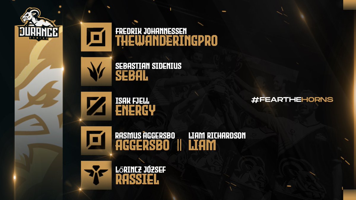 Here we go again..👀

Introducing our 2022 League of Legends roster, competing in both <a href="/Leagues_GG/">Leagues.gg</a> &amp; <a href="/NLClol/">Arozzi NLC</a>👇🏼

Toplane: <a href="/MrWanderingPro/">TheWanderingPro</a>🇳🇴
Jungle: <a href="/Sebal1p/">Seb</a>🇩🇰
Midlane: <a href="/Energyesus/">Isak Fjell</a>🇳🇴
ADC: @Aggersbo2002🇩🇰 &amp; Liam🇬🇧
Support: <a href="/VSARassiel/">Rassiel</a>🇭🇺

The GOATs are back🐐 #FearTheHorns