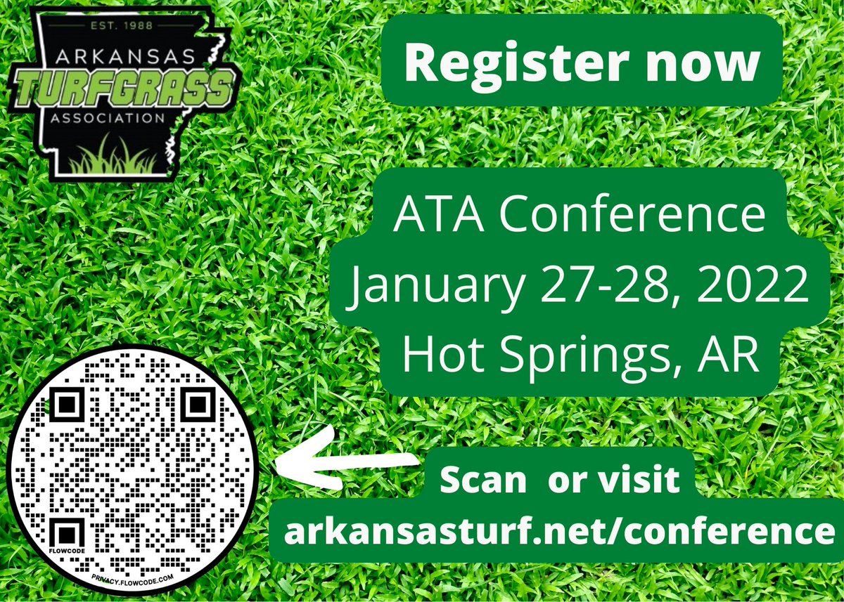 ArkansasTurfgrassAssn (@ark_turf_assn) on Twitter photo 2022 ATA Conference Sneak Peak:
Zoysiagrass putting greens: The next big thing, or more to learn?
University of Arkansas Turfgrass Research by <a href="/tom_walt18/">Thomas Walton</a>
Attend IN-PERSON OR VIRTUAL via Zoom
AR & MS pesticide recertification
GCSAA & ADE continuing education credits 2022 ATA Conference Sneak Peak:
Zoysiagrass putting greens: The next big thing, or more to learn?
University of Arkansas Turfgrass Research by <a href="/tom_walt18/">Thomas Walton</a>
Attend IN-PERSON OR VIRTUAL via Zoom
AR & MS pesticide recertification
GCSAA & ADE continuing education credits