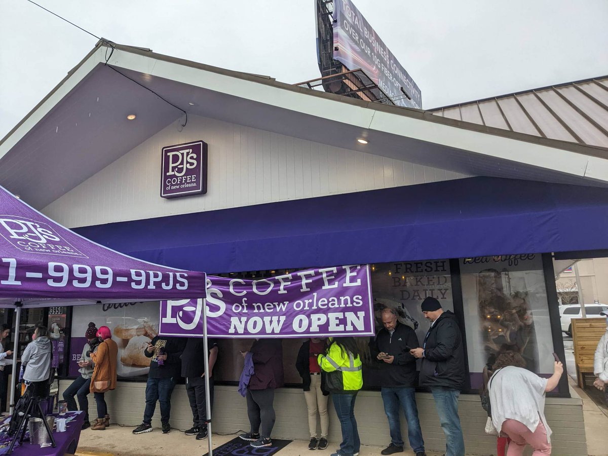 pjscoffee's tweet photo. You’re invited!

Join us at #PJsCoffeeMobile grand opening celebration today. Enjoy FREE 12oz coffee and pastry samples from 12:30 PM - 2:30 PM!

Win Prizes, PJ’s Coffee Swag, and so much more. https://t.co/xWTYqhpx9M