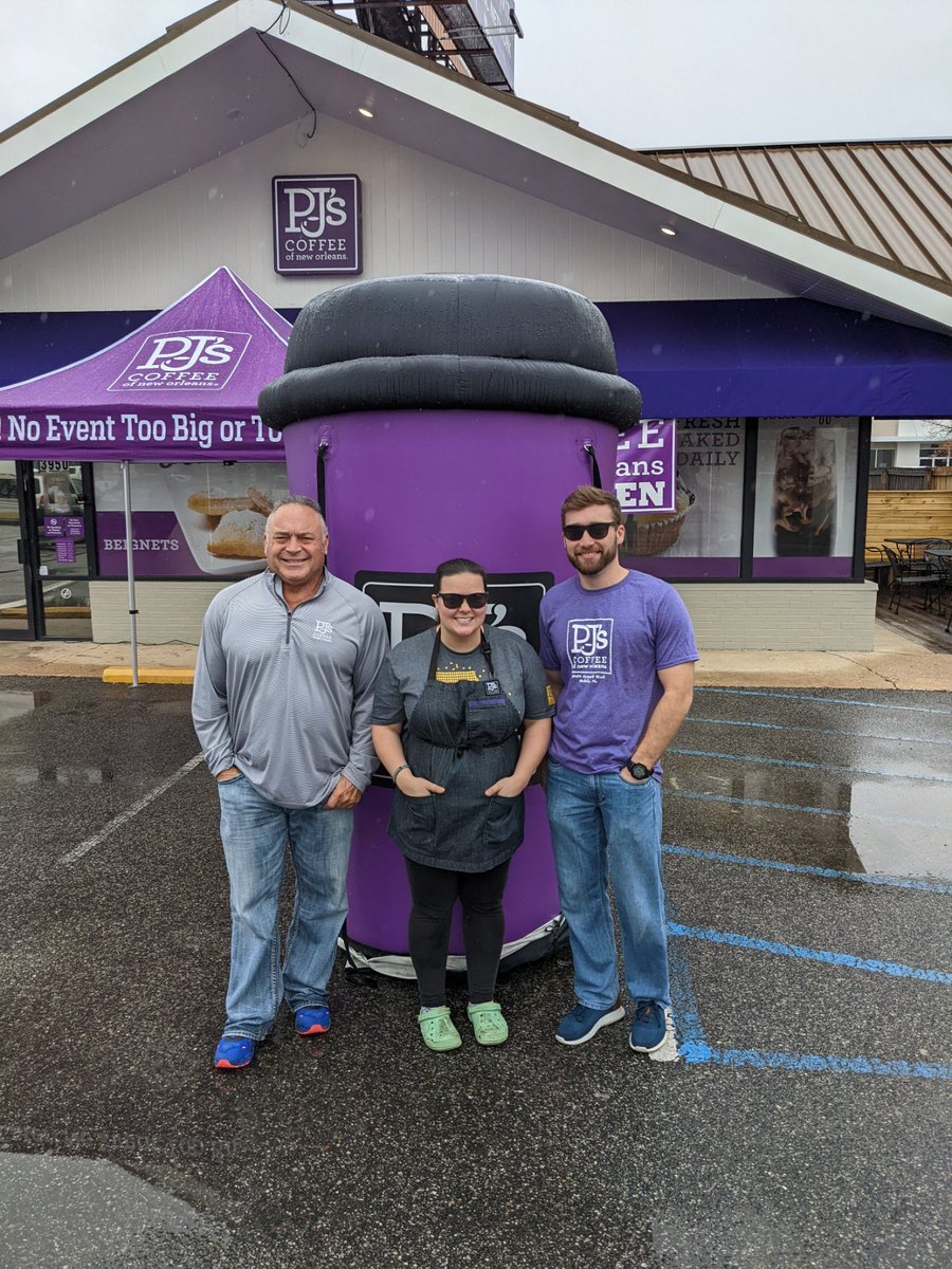 pjscoffee's tweet photo. You’re invited!

Join us at #PJsCoffeeMobile grand opening celebration today. Enjoy FREE 12oz coffee and pastry samples from 12:30 PM - 2:30 PM!

Win Prizes, PJ’s Coffee Swag, and so much more. https://t.co/xWTYqhpx9M
