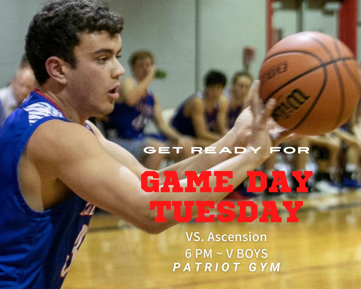 It's Game Day at All Saints!  Our Varsity Boys will play Ascension tonight with tip-off at 6 p.m. in Patriot Gym.

@LoneStarVarsity
, 
<a href="/pchristy11/">Pete Christy</a>
, 
<a href="/RandyRosetta/">Randy Rosetta</a>
, 
<a href="/HubCityPrepsLBK/">HubCityPreps.com</a>
, 
@AllSaintsP
