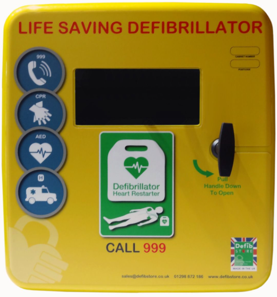 CuriadCalon's tweet photo. If you have been awarded one of the free defibrillators from the Welsh Government this is the cabinet that ticks all the specifications - Polycarbonate #Defib Cabinet. Can be purchased directly from @DefibStoreLtd https://t.co/QzsPbR0Q85
