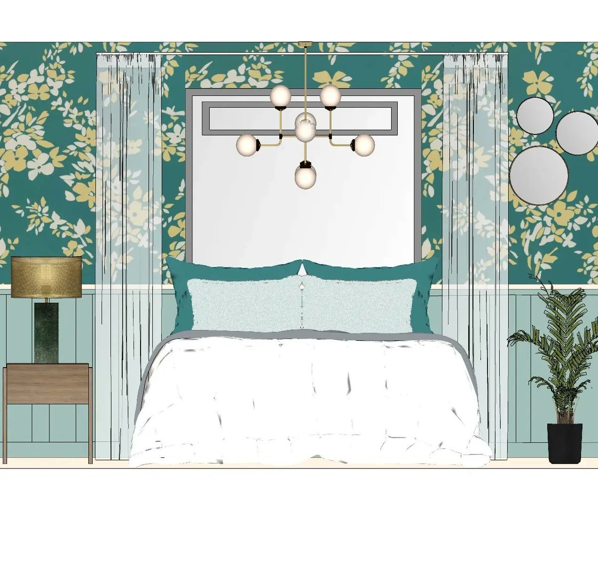 A bedroom design coming on. Inspired by @FarrowandBall 💚 #design #3D #bedroomdecor #panelling #LEICESTER #interiordesign #designer #interiors