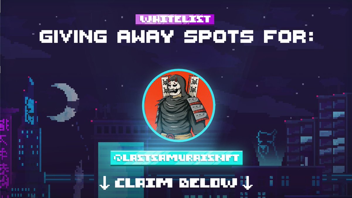 Giving away 5 WL spots for <a href="/LastSamuraisNFT/">The Last Samurais DAO</a>! 🥷

To enter:
➡️Like, RT, and Tag 2 Friends
➡️Follow <a href="/Llamaverse_/">Llamaverse</a> &amp; <a href="/LastSamuraisNFT/">The Last Samurais DAO</a> 
➡️Join Our Discord: discord.gg/llamaverse

Good luck!🤞