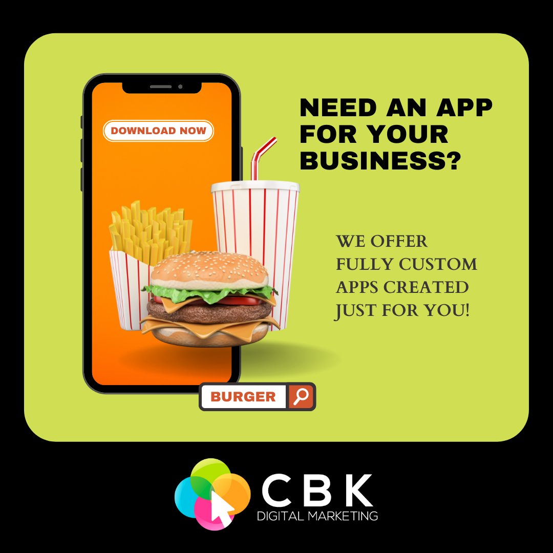 KaseyCroy's tweet photo. CBK Marketing can create a fully custom app for your business! Contact us for more information and to see what we can build for you!
#appdeveloper #iosapps #androidapps https://t.co/hqTdPKYMAF