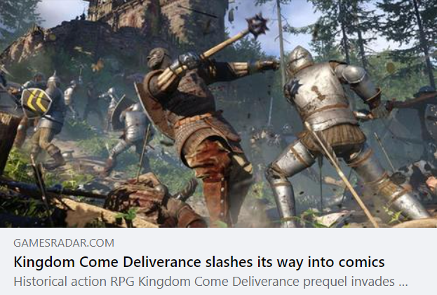 KevinRoditeli's tweet photo. Announcement! @allhailbehemoth next license comic book series is... 👀

Kingdom Come: Deliverance,
the award-winning RPG hit video game that took the world by storm with multi-million units sold!
https://t.co/OaaJKFP9Qr

Available in stores this June. ⚔️ #KingdomComeDeliverance https://t.co/g2XcOiMA1s