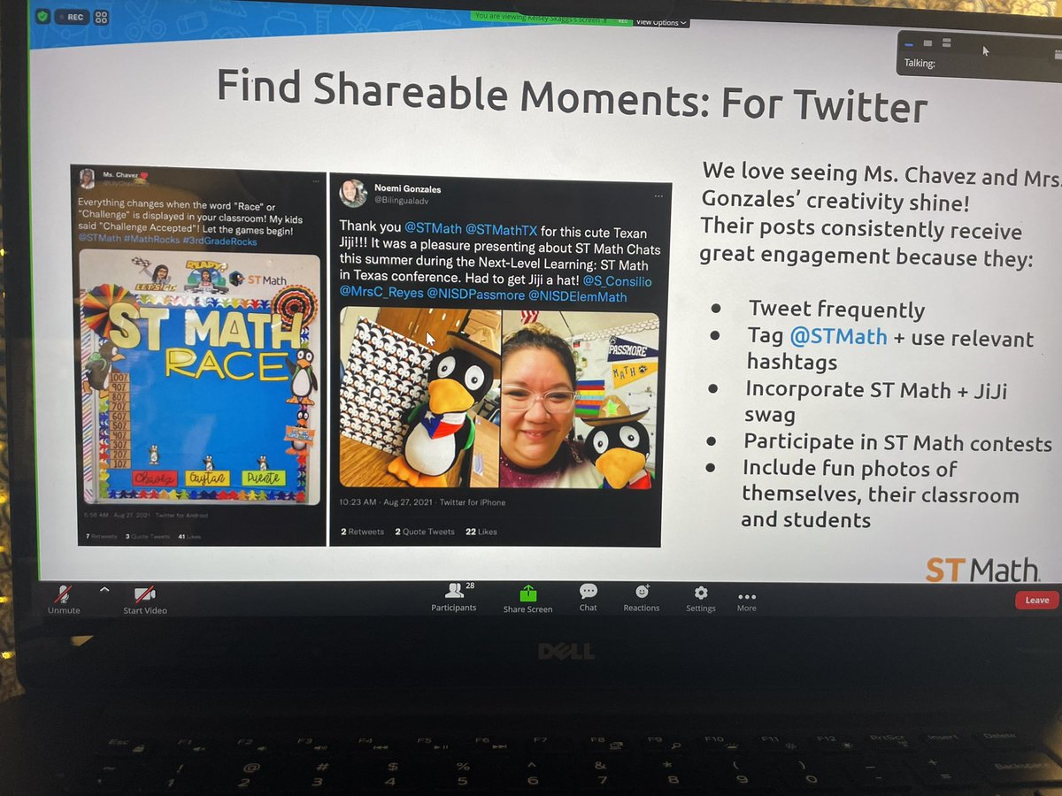NasAhmad_'s tweet image. Learning about ways to build JiJi culture through social media at our Next Level Learning: ST Math User Conference and found this moment to be a “shareable moment” 💛🐧#NextLevelLearning @STMath