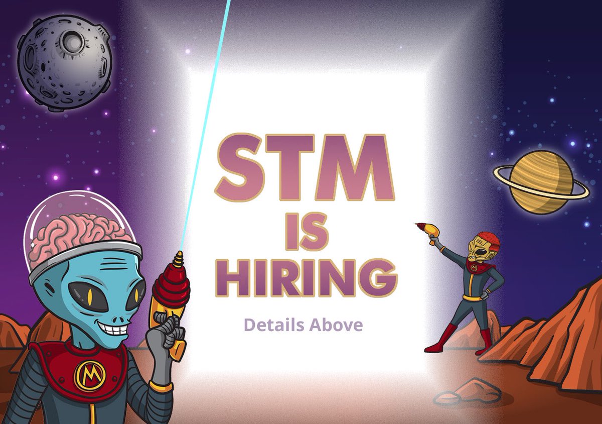 Save the Martians is hiring! We are looking for a part-time Marketing Co-ordinator, experience with the NFT space is essential and professional marketing experience will be highly valued. If you or someone you know fits the bill please reach out. Thank you!