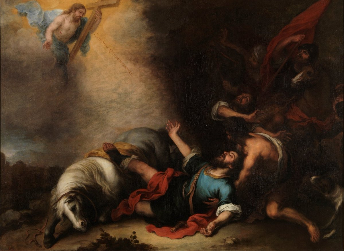 alb_giraldo's tweet photo. La Conversión de San Pablo (c. 1675-1682). Óleo sobre lienzo [Museo Nacional del Prado, Madrid] -- Bartolomé Esteban Murillo (Sevilla, bautizado el 1 de enero de 1618 – 3 de abril de 1682)

#SanPablo #SanPablo2022 #Arte #Barroco #Murillo https://t.co/Ga1jJpblXS