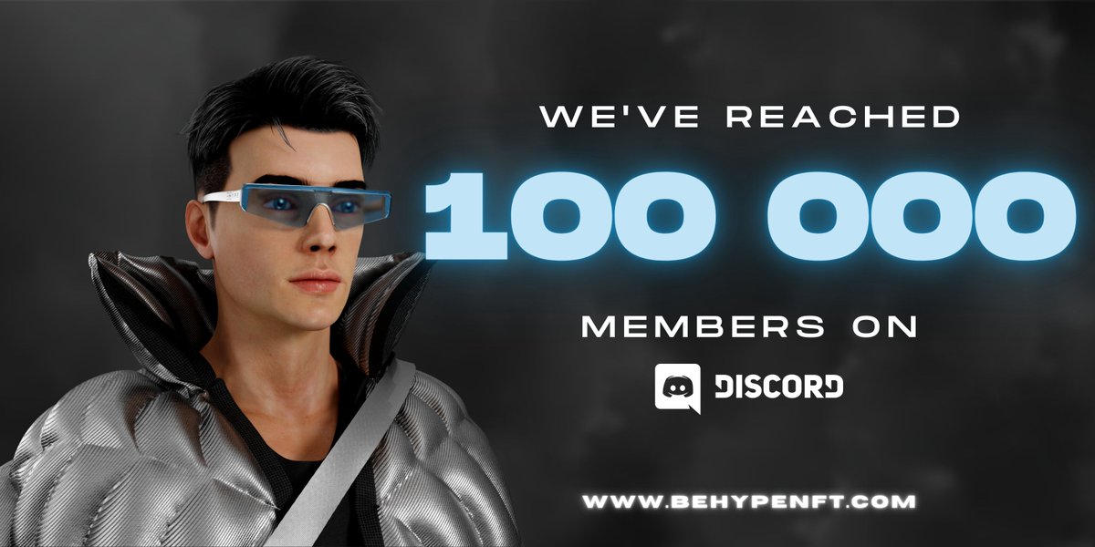 What a journey so far😯! 

The community is growing super fast, and today we’ve welcomed our 100K+ member to the BeHype club 🎉.

Thank you all for the AMAZING support!❤️

Join BeHype right now! 
Discord.gg/behypenft

(Three lucky RT will win a Whitelist spot!)