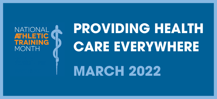 This March, celebrate National Athletic Training Month and its theme, "Providing Health Care Everywhere." This year’s theme was chosen to highlight the many and varied work settings where athletic trainers can be found. #NATM2022 nata.org/advocacy/publi…