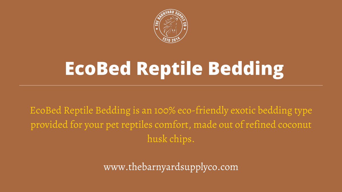 BarnyardSupply's tweet photo. Coco bedding is made of 100% natural, biodegradable and environment-friendly, coconut coir husks, that far outperforms conventional material. 

Shop Now: https://t.co/ldQOA7SZQu

#Ecobed #reptilebedding #reptiles #petlovers #EcoBedReptilebedding #Thebarnyardsupplyco #California https://t.co/yuyhASiptD