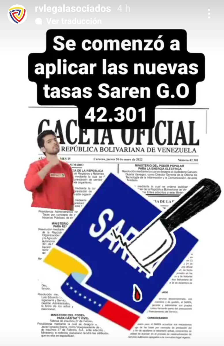 RvLegalAsociado's tweet photo. Ya se comenzaron a aplicar las nuevas tasas en Notarias y Registros basadas en #petro síguenos en @RvLegalAsociado https://t.co/KY4cFubQXZ