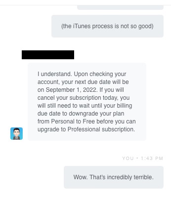 jimmenge's tweet photo. @iansmall @evernote Congratulations on the upgrades!  Is it possible to fix the upgrade path? I know I messed up getting my subscription on iTunes, but to have to wait 8 months to upgrade doesn't sound like a good business model! https://t.co/ci1kVyz1dp