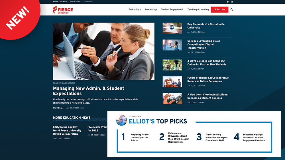 FierceEducation's tweet photo. The Fierce Education team has been rolling out subtle site improvements over the last few months, but today's redesign features likely caught your attention. https://t.co/VRHsUAArgv https://t.co/eIG6uKeOz4