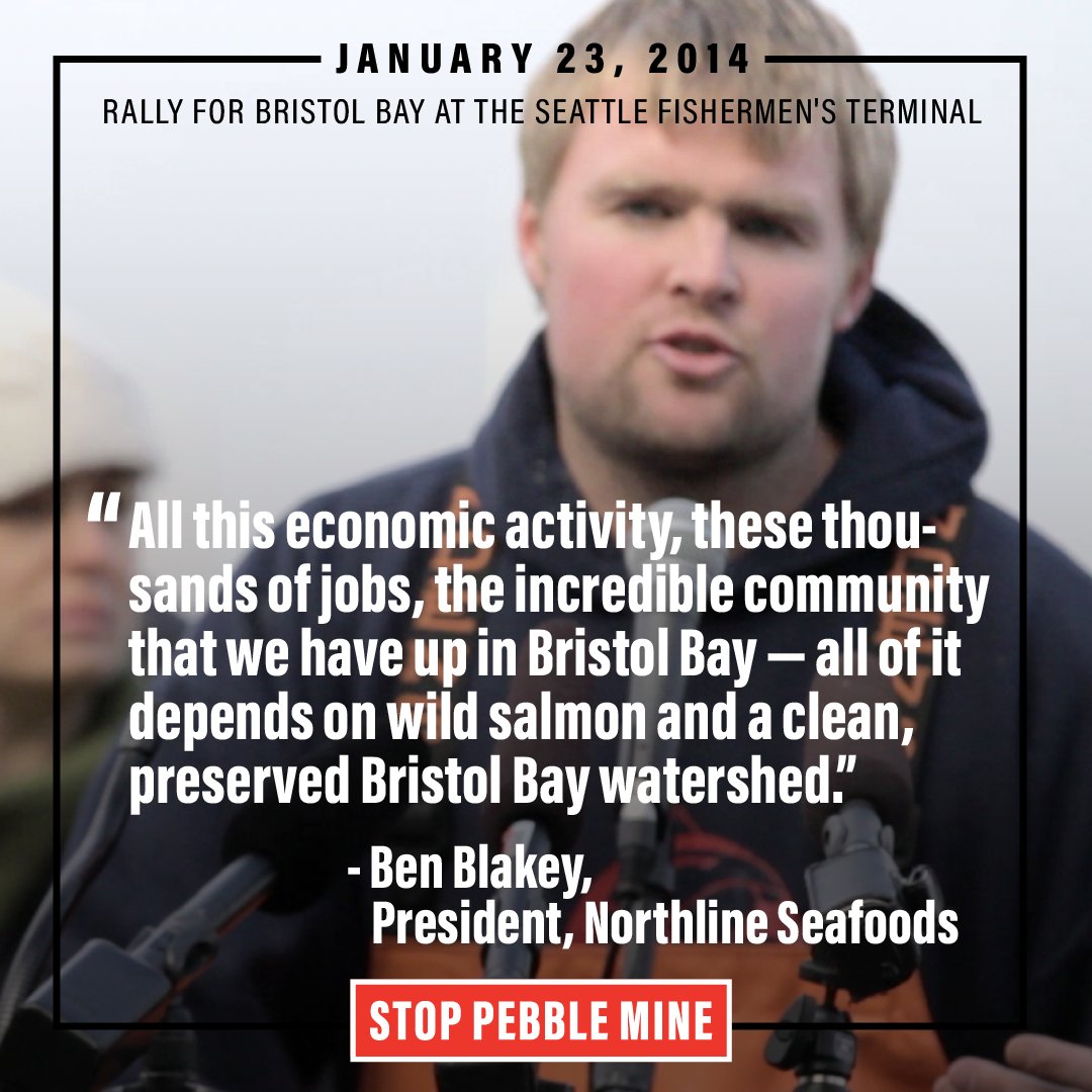 Commercial Fisherman Ben Blakey of Northline Seafoods at 2014’s Seattle Fishermen’s Terminal Rally discussing why it’s so critical we protect Bristol Bay salmon from the toxic Pebble Mine. <a href="/EPA/">U.S. EPA</a> can end the threat before we fish again. #VetoPebbleMine