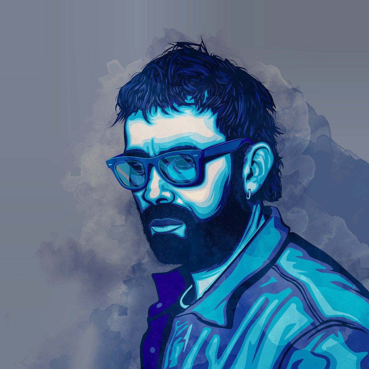 thecreativepain's tweet photo. @Damonalbarn what an Incredible show last night @LAPhil !!! WOW! I felt inspired to illustrate something new. #DamonAlbarn #gorillaz #blur #illustrator https://t.co/ahocjCorkc