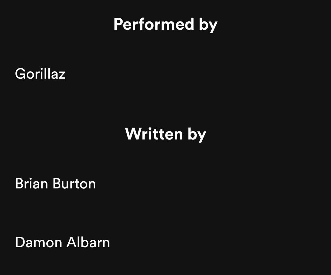 swiftmerlots's tweet photo. so, according to @Damonalbarn women in pop are not allowed to have collaborators on the songwriting process (unless their music is "obscure" like Billie's) yet he has collaborators on the songwriting process of his two main bands! hypocritical much? https://t.co/ecQ2uyN7ZD