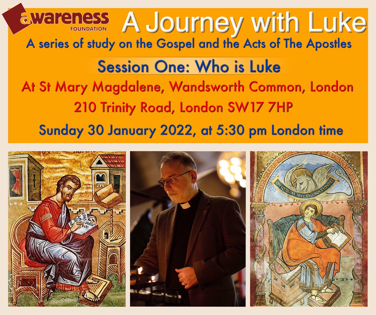 Interested to know about Luke, the writer of the Gospel and the Acts of the Apostels? Come and join me at my wonderful church of St Mary Magdalene Wandsworth Common, London. Let's go on a journey with Luke too explore our faith afresh @RevPhilippaB @SouthwarkCofE #StLuke