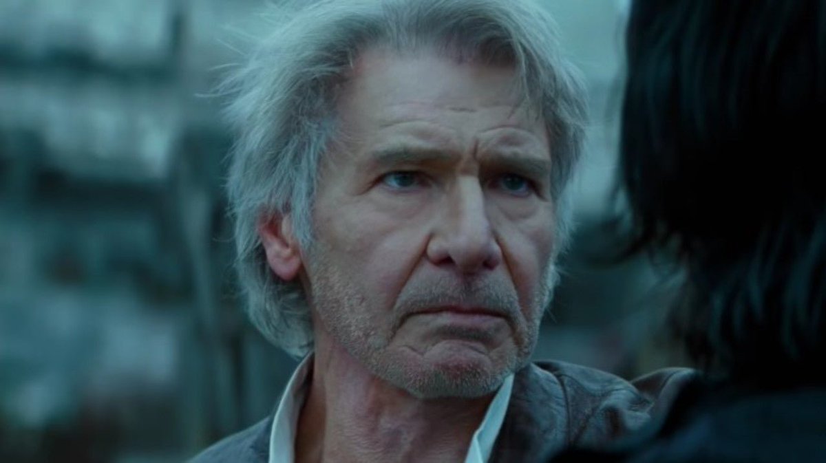 Factsonfilm's tweet image. When Harrison Ford was asked if Han Solo was a Force ghost in 'The Rise of Skywalker', his answer was 'I have no fucking idea what a Force ghost is. And I don’t care'