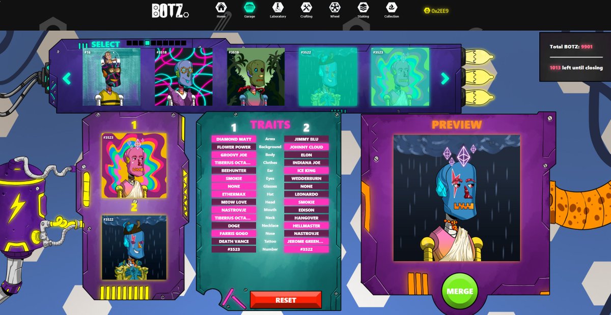 BotzNFT's tweet photo. After we open the BOTZ Garage, you can modify your BOTZ and adopt the traits you like. The first 3 who manage to create a Pure Breed BOTZ in the garage will receive 0.1 ETH each. 
More information in the BOTZ Discord: https://t.co/6LDo7Y8hs7 https://t.co/ffCazQBG5z
