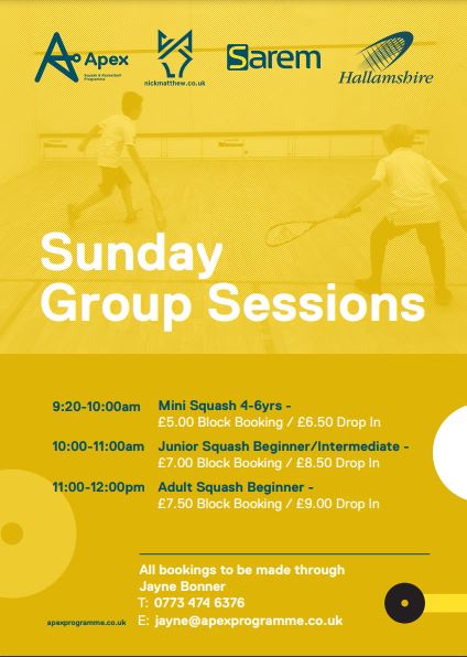 HB_Juniors's tweet photo. A @sQuidcard message has been sent to all parents with details on the @Hallamshire @apexSquashRball Sunday Groups.

Please check it for details on how to access the first session for free! A great opportunity for pupils to go and try Squash at the home (training) of @nickmatthew. https://t.co/No1pQ0qLeL