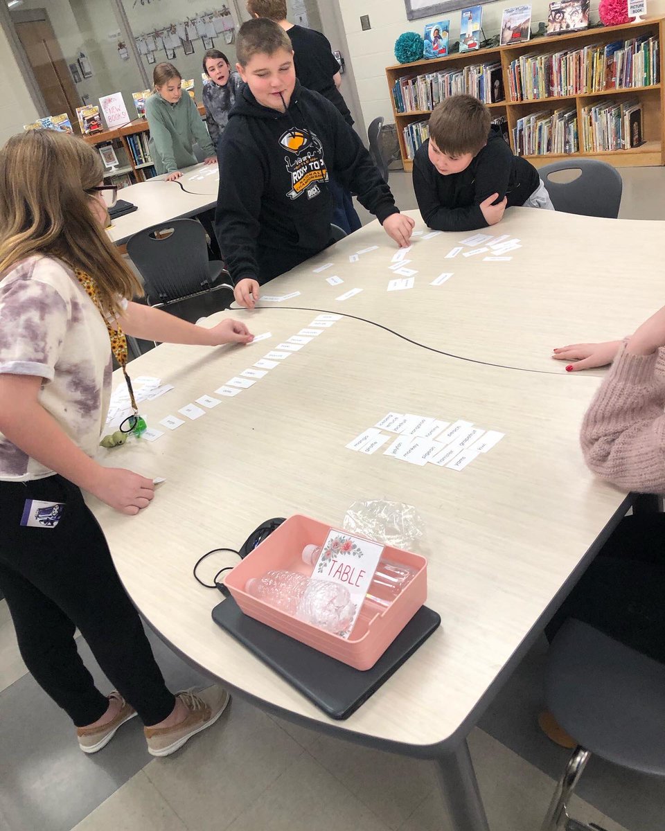 ceslibrarymed's tweet photo. Mr. @Logan_Hicks14’s class was on 🔥🔥🔥 today during their alphabetical word sort! https://t.co/mp14KV1kig