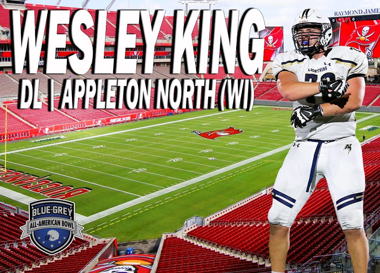 Blue-Grey All-American Bowl (@bluegreyfb) on Twitter photo Mountain West Conference target Wesley King (<a href="/WesleyKing92/">Wesley King</a>) was selected to participate in this year's #BlueGreyFootball All-American Bowl at Tampa Bay Buccaneers' Raymond James Stadium. Mountain West Conference target Wesley King (<a href="/WesleyKing92/">Wesley King</a>) was selected to participate in this year's #BlueGreyFootball All-American Bowl at Tampa Bay Buccaneers' Raymond James Stadium.