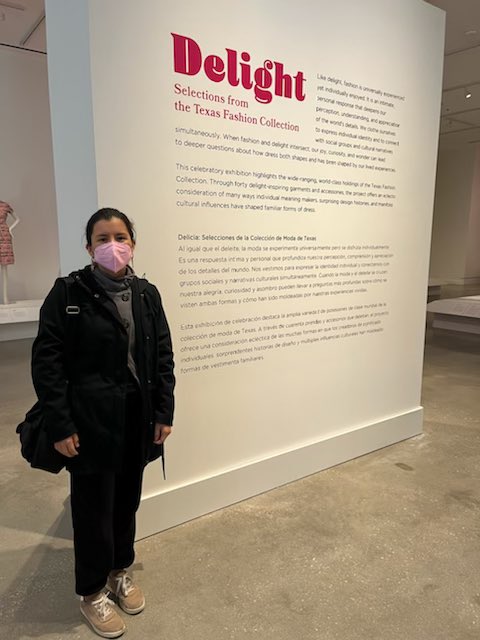 Muchas felicidades a mi esposa <a href="/immigrantcoraz1/">Martha Samaniego Calderon</a> por emprender en <a href="/UNTCVAD/">UNT College of Visual Arts & Design</a> Texas Fashion Collection’s first ever exhibit with Spanish translations.
Enhorabuena! Qué chido!