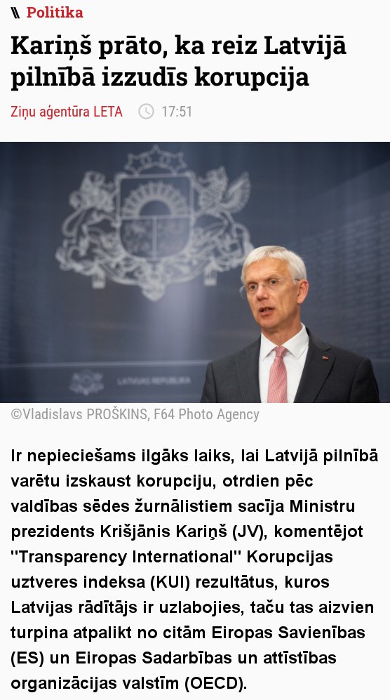 Populists Kariņš atkal murgo.