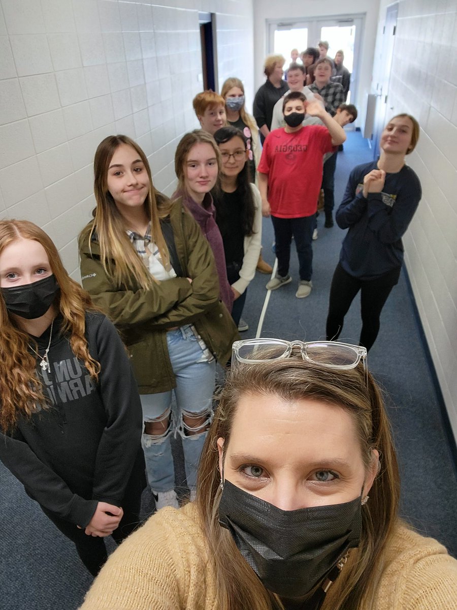 8th grade is almost done with their Freedom Writer's unit. They participated in the "Line Game" to get to know their classmates better.  #tigerstrongalldaylong