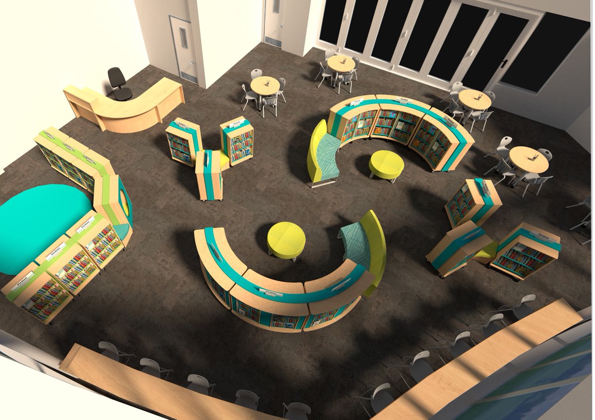 Mobile Bookcases offer maximum flexibility for multipurpose spaces! Check out Opening the Book's mobile bookcase options and request a quote today!
openingthebookus.com/library-furnit…  
#Library #LibraryFurniture #LibraryDesign #curvedshelving #schoollibrary #bookdisplay #mobilebookcase