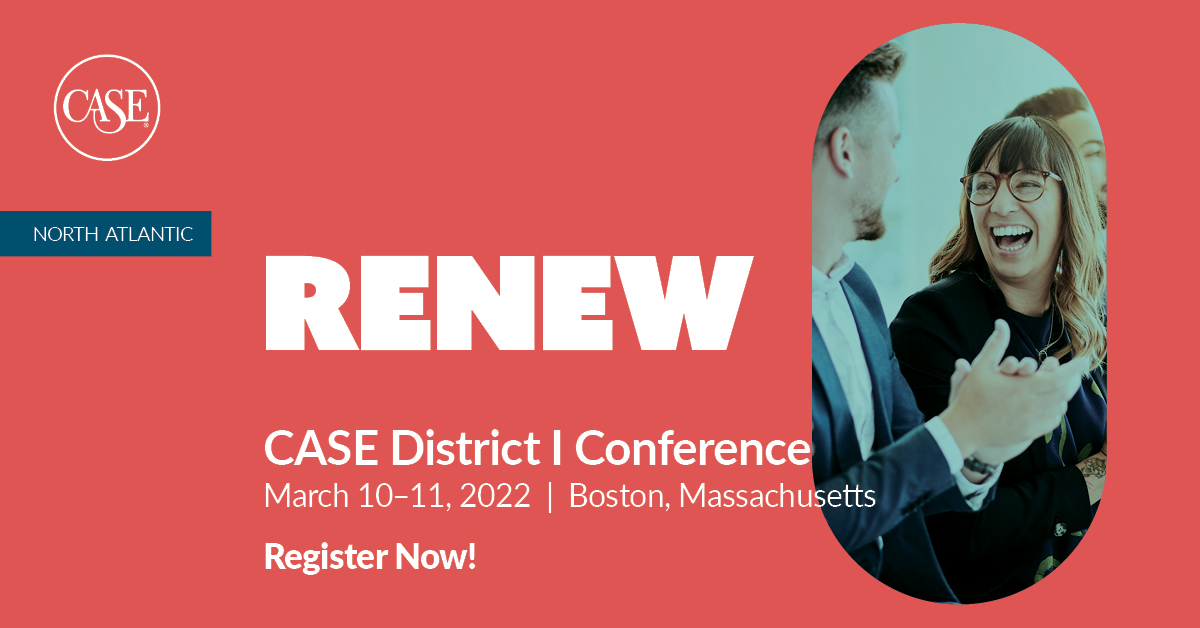Our CASE District I Conference is March 10–11, and we are coming together (in-person!) at the Westin Copley Place in Boston. Will you join us? Early bird ends WEDNESDAY, 1/26. case.org/conferences-tr…