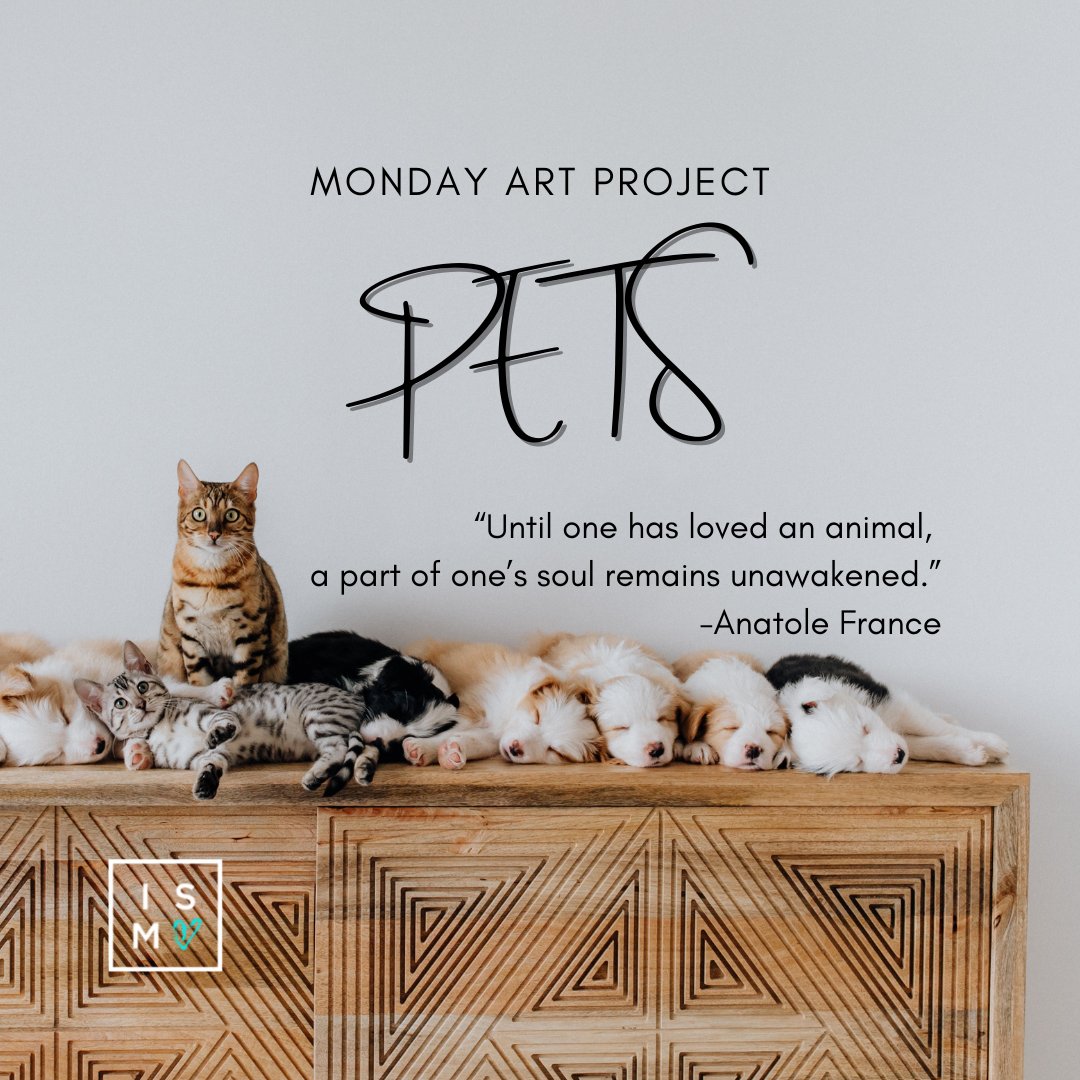 IStillMatter's tweet photo. What does the word PETS mean to you? 
We hope you'll be inspired to create something, whether it's a photograph, a short story, or something else. Share your creations with us using the hashtag #TheMondayArtProject or email them to MyArt@IStillMatter.Org 💙

#MentalHealth https://t.co/LSd4h9rDtU