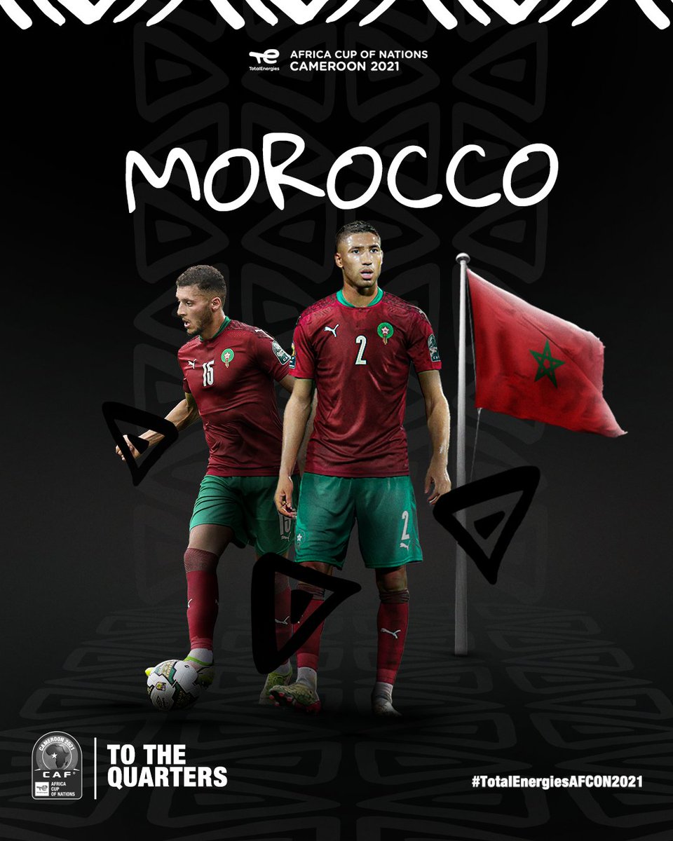 #TeamMorocco go through to the final 8️⃣ after beating #TeamMalawi 

#TotalEnergiesAFCON2021 | #AFCON2021