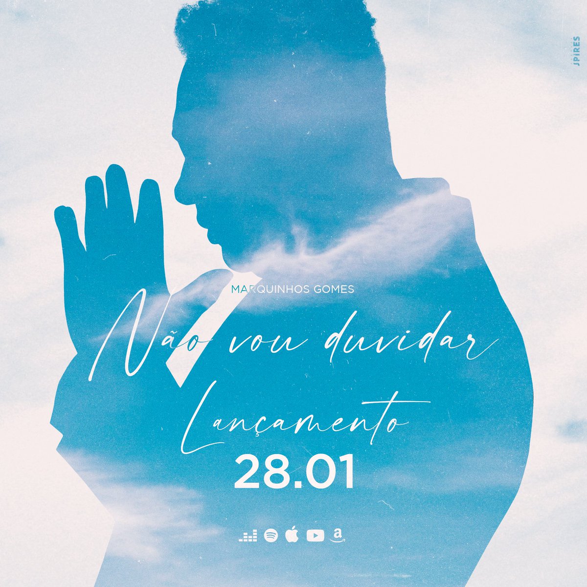 Dia 28 de Janeiro, sexta-feira, #NÃOVOUDUVIDAR estará disponível em todas as plataformas de música. 🎵
Faça o seu Pre-Save e não fique de fora deste lançamento!!

bit.ly/PreSaveNaoVouD…
.
#MarquinhosGomes #adoração #louvor #gospel #lançamento #plataformasdigitais
