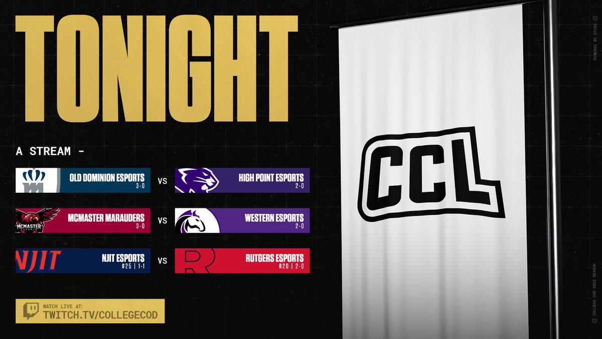 CollegeCoD's tweet photo. Week 2 of #CCL2022 continues with a Top 25 Garden State Showdown. Can #25 @HighlandersCoD find revenge against #20 @RutgersCOD after suffering a 2-3 loss last year?

Tune in at 7:30PM ET to find out!

📺 https://t.co/nGWDkrTK8m
📺 https://t.co/UKssL7lDxF https://t.co/WjJSK0AZsr
