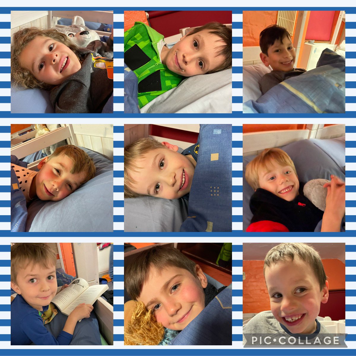 TeamHazel2020's tweet photo. Goodnight from the boys, sweet dreams! See you in the morning #moreforestfun #boyswillbeboys #smilesaround https://t.co/bvJ0zcHTDU