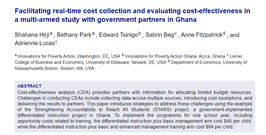 "But doing cost effectiveness analysis is hard!" you say. In their new paper, @ShahanaHirji and others provide strategies to get it done.
 tandfonline.com/doi/full/10.10…