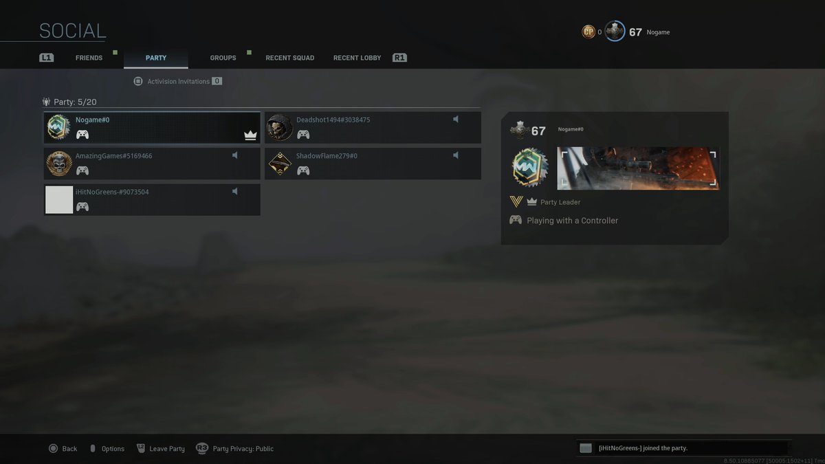 Nogame4321's tweet image. We are starting up a Hide and Seek on MW in 20 minutes! If you're down to play drop your name down below to get added back by these players!