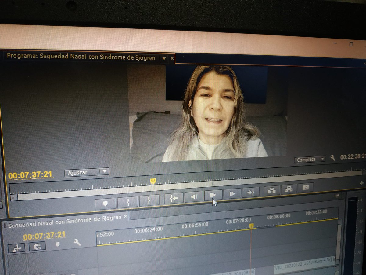 DeSjogren's tweet photo. Editando el próximo video del Canal de youtube
Sindrome de Sjögren España.
Tocando el tema de la sequedad en las mucosas nasales y 12 consejos para disminuir las molestias.
pronto estará online!
#sindromedesjogren #sjögren #enfermedadautoinmune #artritisreumatoide #Lupus https://t.co/lCTtsoE8bY